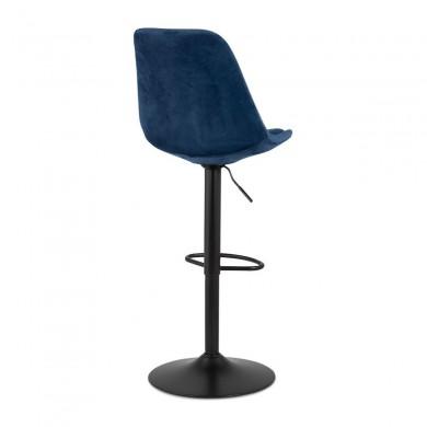 Tabouret de Bar Réglable Aster Bleu Noir  BS04650BUBL