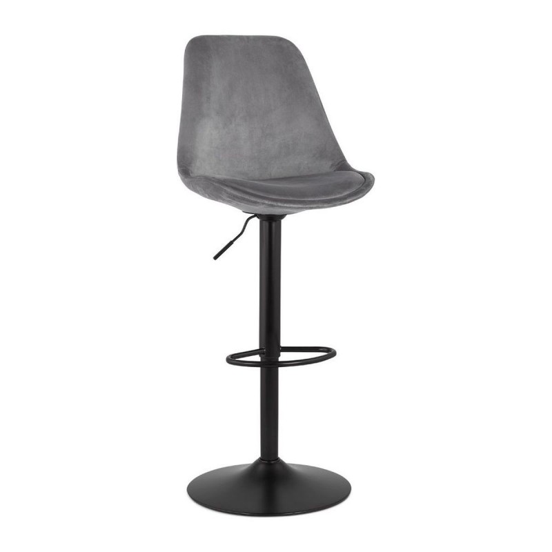 Tabouret de Bar Réglable Aster Gris Noir  BS04630GRBL