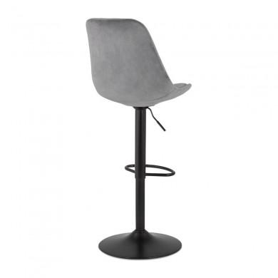 Tabouret de Bar Réglable Aster Gris Noir  BS04630GRBL