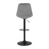 Tabouret de Bar Réglable Aster Gris Noir  BS04630GRBL