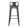 Tabouret de Bar Industriel Greger Marron  BS04180BR