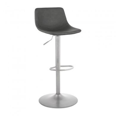 Tabouret de Bar Réglable Otenba Gris foncé Acier brossé  BS04110DGBS