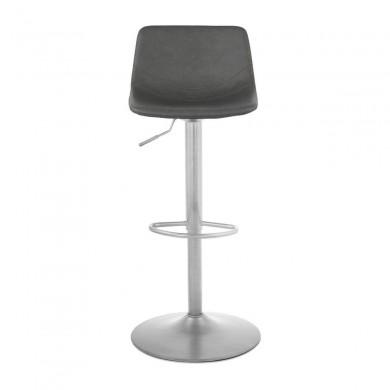 Tabouret de Bar Réglable Otenba Gris foncé Acier brossé  BS04110DGBS