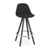 Tabouret De Bar en Bois Cirkel Mini Noir  BS04040BLBL