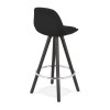 Tabouret De Bar en Bois Cirkel Mini Noir  BS04040BLBL