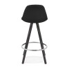 Tabouret De Bar en Bois Cirkel Mini Noir  BS04040BLBL