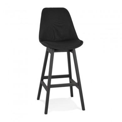 Tabouret De Bar en Bois Qoop Noir  BS03990BLBL