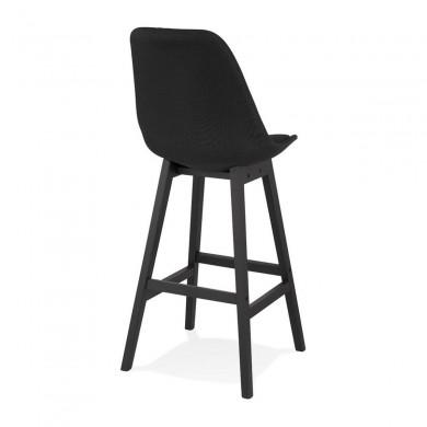 Tabouret De Bar en Bois Qoop Noir  BS03990BLBL