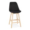 Tabouret De Bar Qoop Mini Noir Naturel  BS03980BLNA