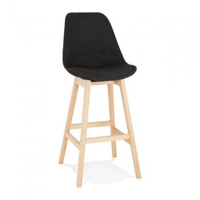 Tabouret De Bar Qoop Noir Naturel  BS03970BLNA