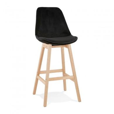 Tabouret De Bar Basil Noir Naturel  BS03900BLNA