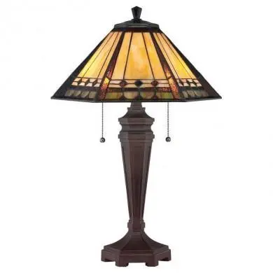 Lampe Tiffany Arden Bronze 2x60W E27 QUOIZEL QZ-ARDEN-TL