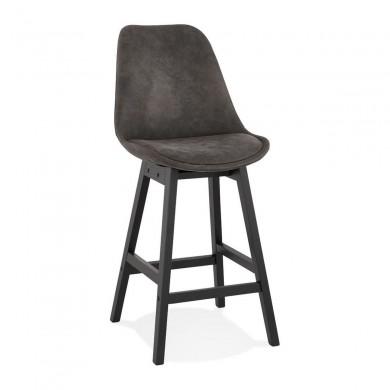 Tabouret De Bar en Bois Svenke Mini Gris foncé Noir  BS03830DGBL