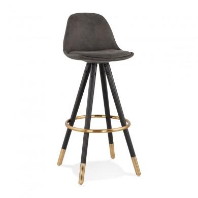 Tabouret De Bar Bruce Gris foncé Noir  BS03780DGBL