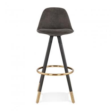 Tabouret De Bar Bruce Gris foncé Noir  BS03780DGBL