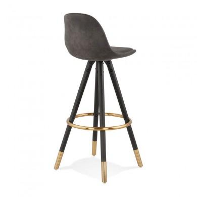 Tabouret De Bar Bruce Gris foncé Noir  BS03780DGBL