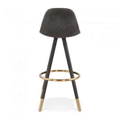 Tabouret De Bar Bruce Gris foncé Noir  BS03780DGBL