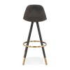 Tabouret De Bar Bruce Gris foncé Noir  BS03780DGBL