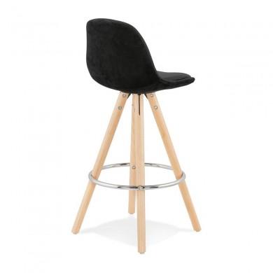 Tabouret De Bar Franky Mini 65 Noir Naturel  BS03760BLNA