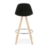 Tabouret De Bar Franky Mini 65 Noir Naturel  BS03760BLNA