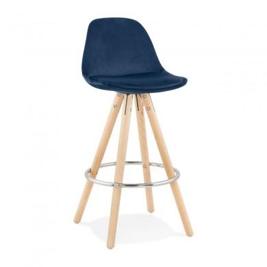 Tabouret De Bar Franky Mini 65 Bleu Naturel  BS03730BUNA