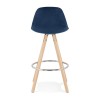 Tabouret De Bar Franky Mini 65 Bleu Naturel  BS03730BUNA