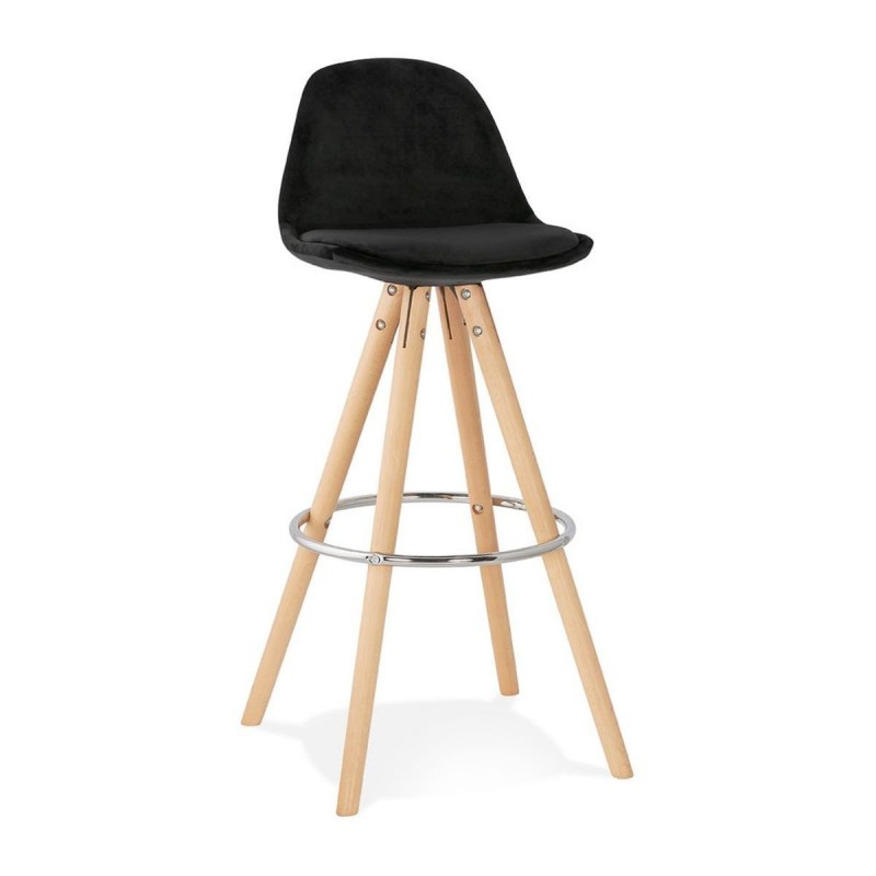 Tabouret De Bar Franky Noir Naturel  BS03700BLNA