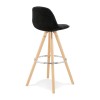 Tabouret De Bar Franky Noir Naturel  BS03700BLNA