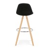 Tabouret De Bar Franky Noir Naturel  BS03700BLNA