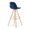 Tabouret De Bar Franky Bleu Naturel  BS03670BUNA