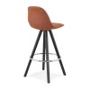 Tabouret De Bar Agouti Mini 65 Marron Noir  BS03650BRBL