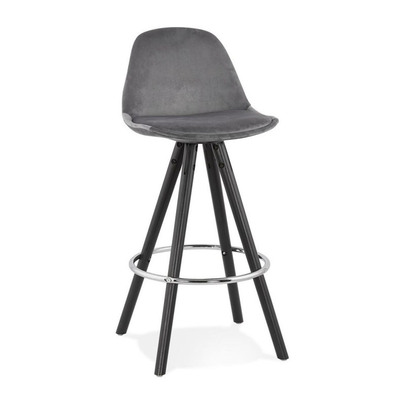 Tabouret De Bar Franky Mini 65 Gris Noir  BS03630GRBL