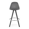 Tabouret De Bar Franky Mini 65 Gris Noir  BS03630GRBL