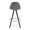 Tabouret De Bar Franky Mini 65 Gris Noir  BS03630GRBL