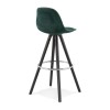 Tabouret De Bar Franky Vert Noir  BS03560GEBL