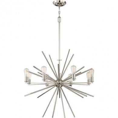 Lustre Uptown Carnegie Argenté 8x60W E27 QUOIZEL QZ-CARNEGIE8 IS