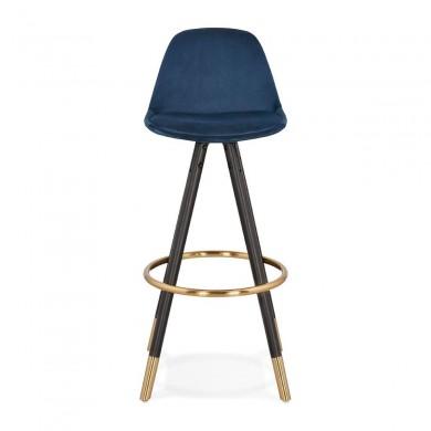 Tabouret De Bar Carry Bleu Noir  BS03130BUBL