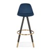 Tabouret De Bar Carry Bleu Noir  BS03130BUBL