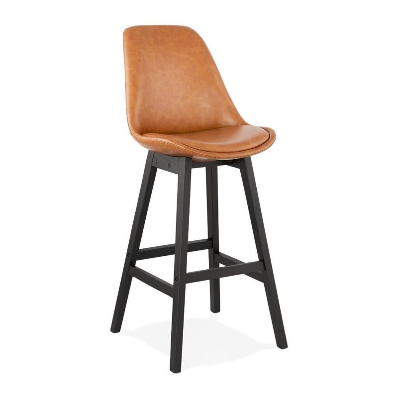 Tabouret de Bar Industriel Janie Marron Noir  BS02880BRBL