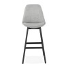 Tabouret De Bar Qoop Gris Noir  BS02870GRBL