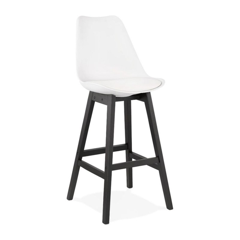 Tabouret De Bar April Blanc Noir  BS02850WHBL