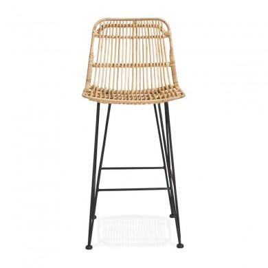 Tabouret De Bar Liano Mini Naturel Noir KO_BS02790NABL BS02790NABL Tabouret De Bar Liano Mini Naturel Noir BS02790NABL