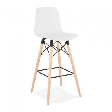 Tabouret De Bar Scandinave Detroit Blanc  BS02480WH