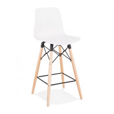 Tabouret De Bar Scandinave Detroit Mini Blanc  BS02430WH