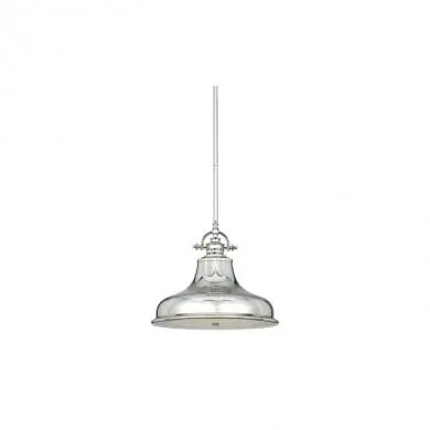 Suspension Industrielle Emery 1x100W Argent QUOIZEL qzemerypmis