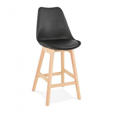 Tabouret De Bar April Mini Noir Naturel  BS01930BLNA