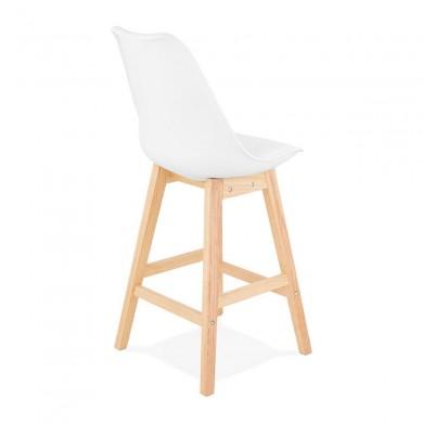 Tabouret De Bar Scandinave April Mini Blanc Naturel  BS01920WHNA