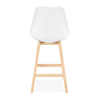 Tabouret De Bar Scandinave April Mini Blanc Naturel  BS01920WHNA