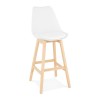 Tabouret De Bar Scandinave April Blanc Naturel  BS01870WHNA