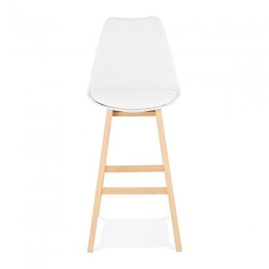 Tabouret De Bar Scandinave April Blanc Naturel  BS01870WHNA